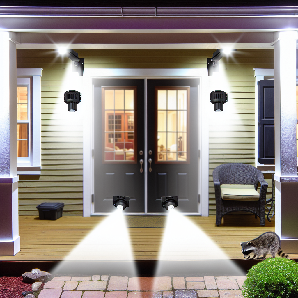 A well-lit porch with adjustable LED lights