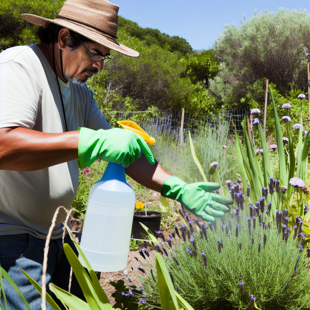 Eco-friendly gardening practices and organic tick repellent methods in action