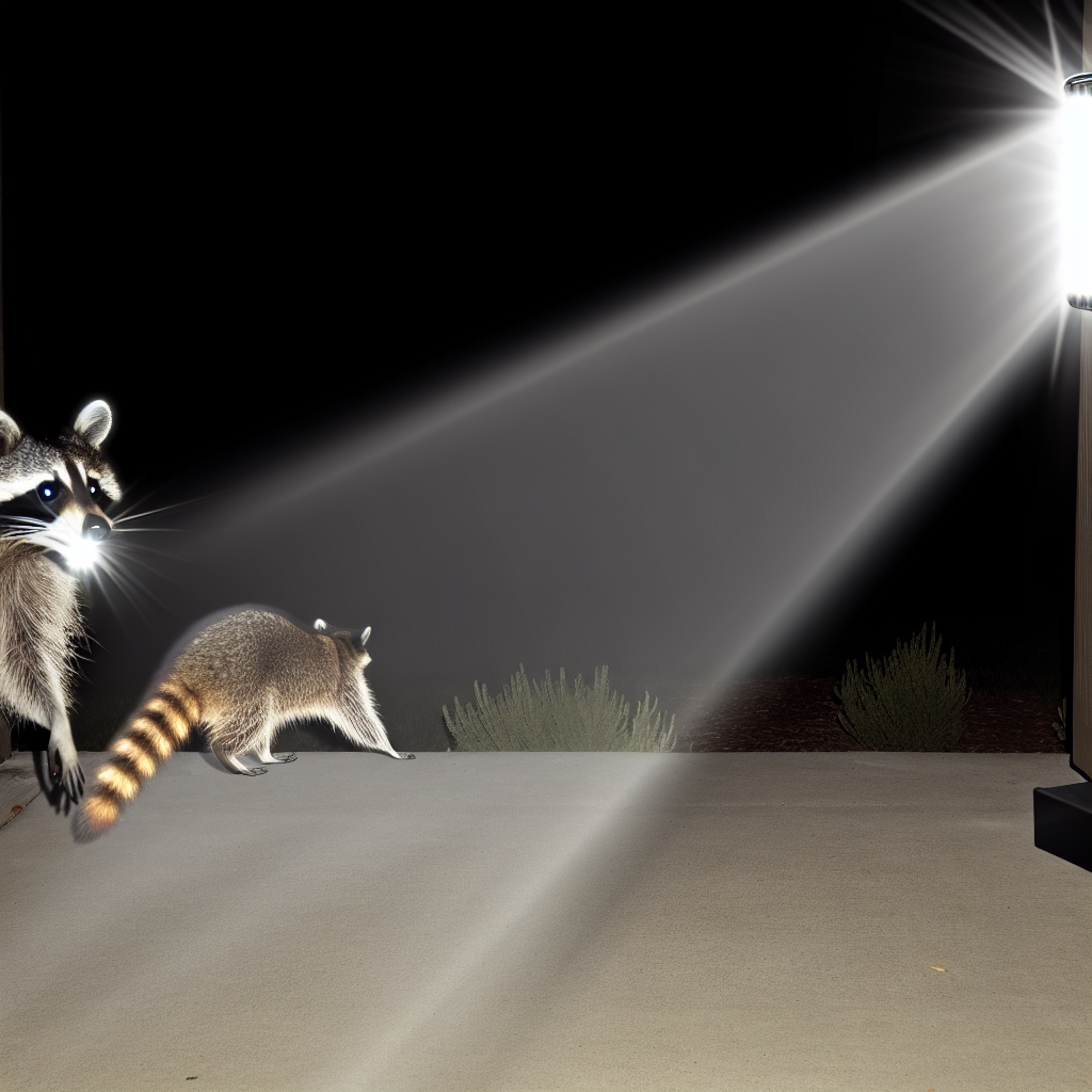 Example of wildlife being deterred by porch lights