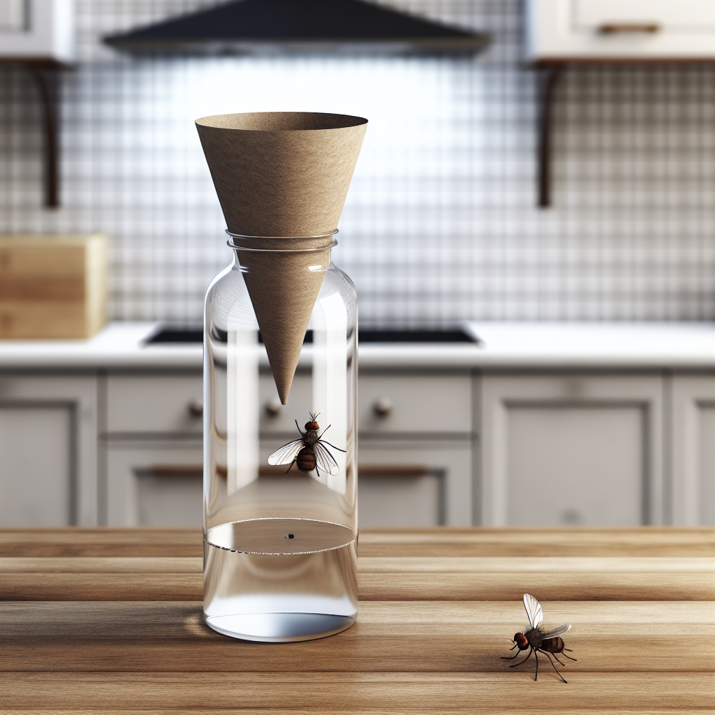Finished paper cone positioned in the jar