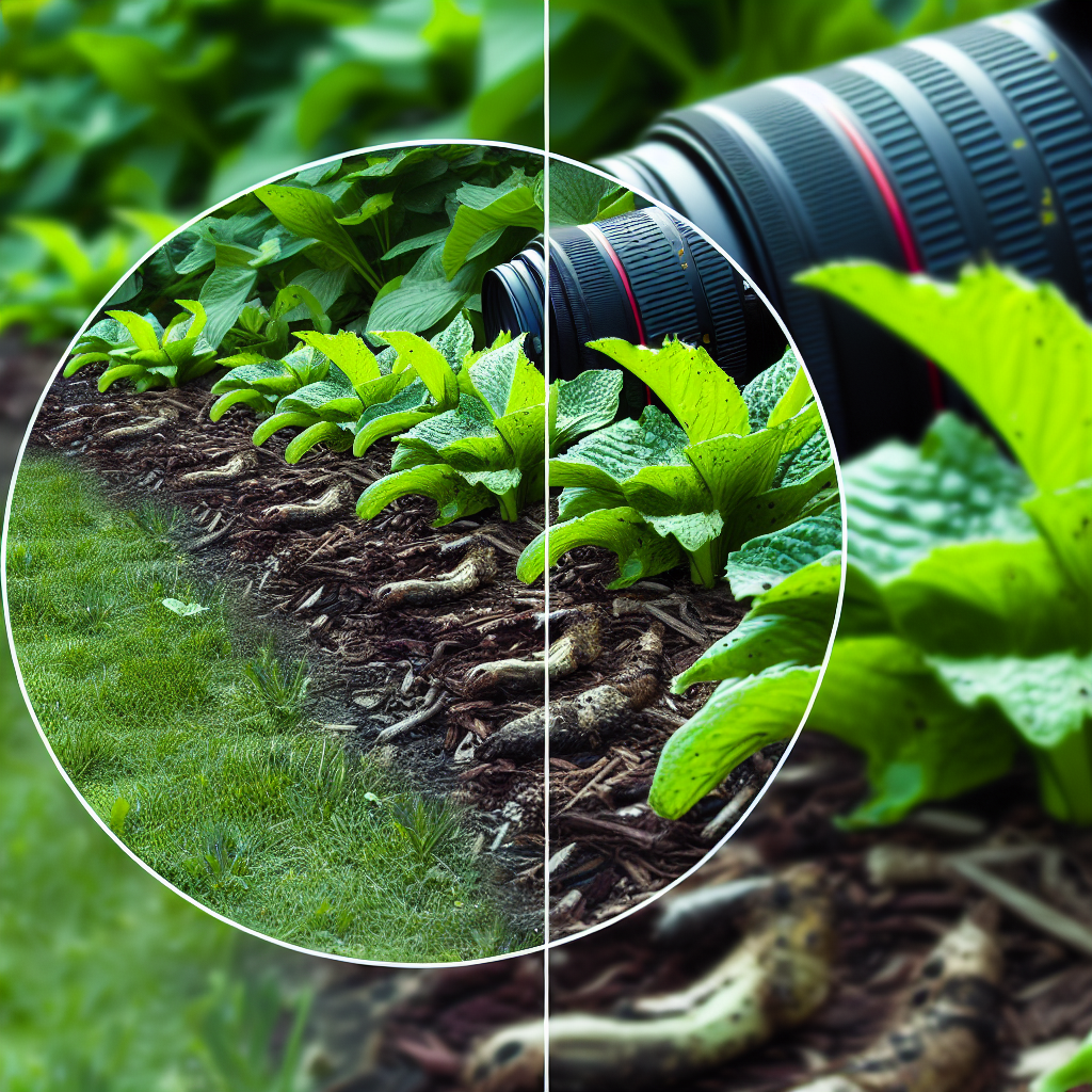 Mulch used around plants for pest control