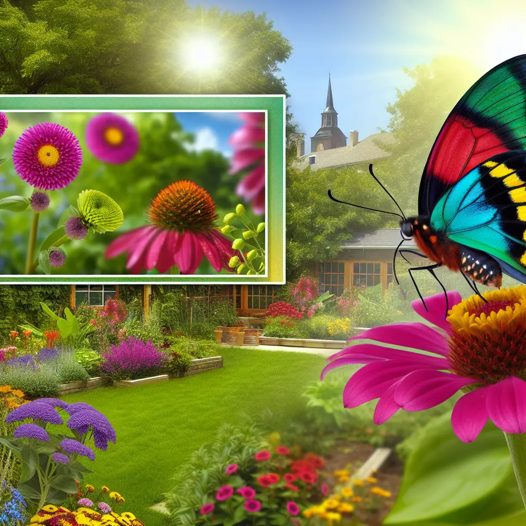 Brightly colored butterfly pollinating a flower, highlighting the beauty and importance of pollinators in our ecosystems