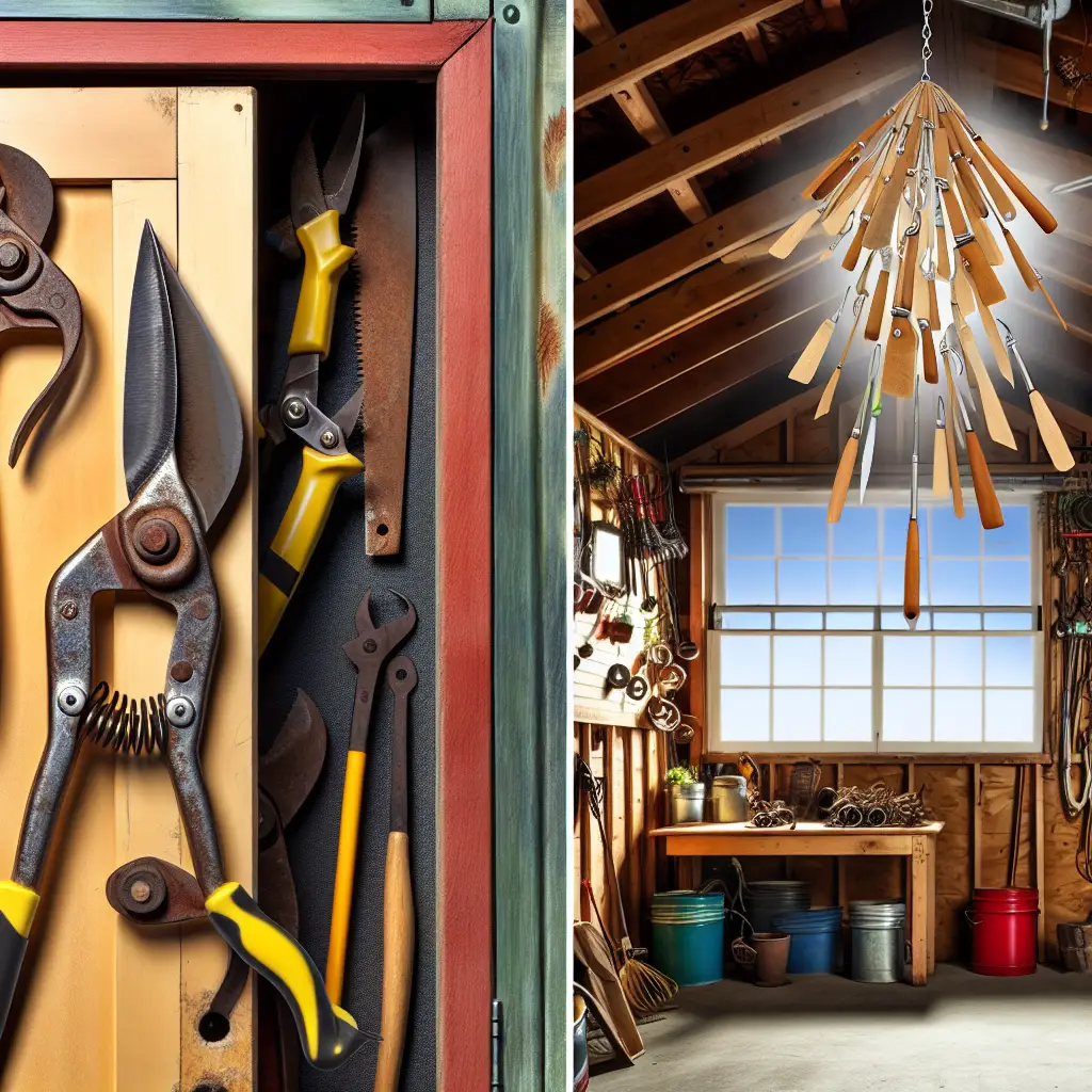 Ideas for repurposing or upcycling old pruning tools in creative ways