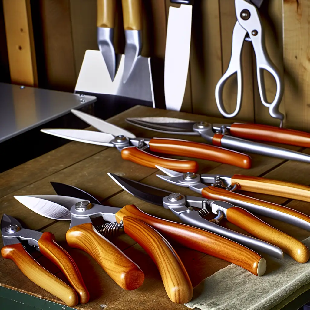 Displaying gardening tools in perfect condition as a result of following a regular maintenance schedule