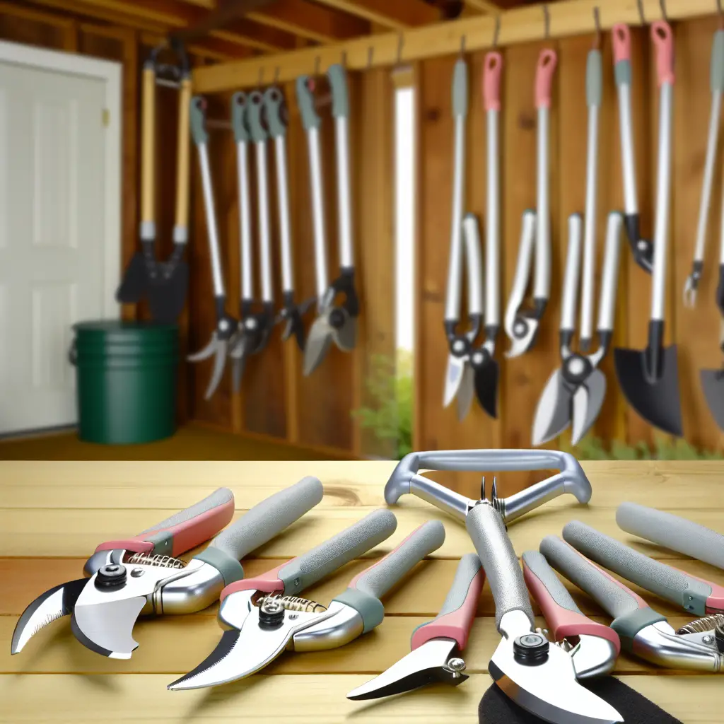 Displaying a set of clean and well-maintained pruning tools after deep cleaning