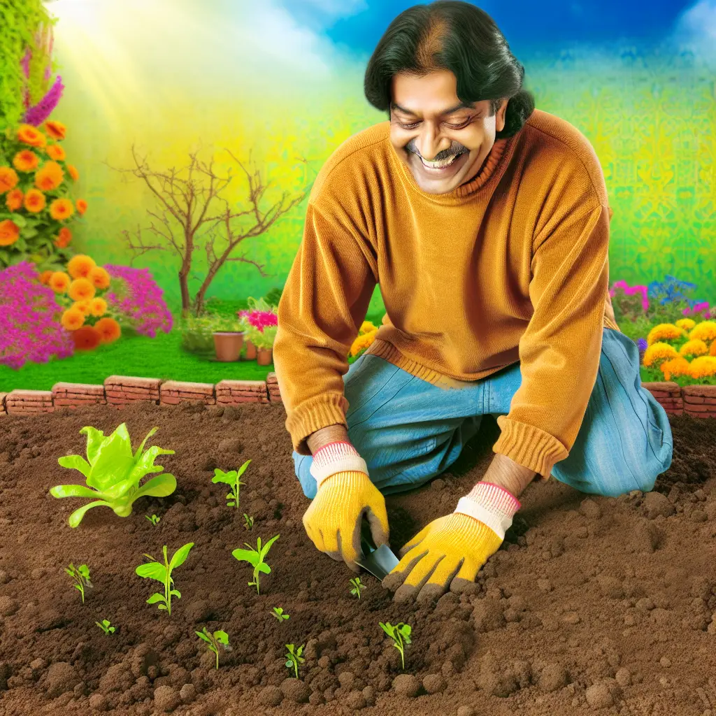 A gardener planting new seeds in spring, illustrating the excitement of starting anew
